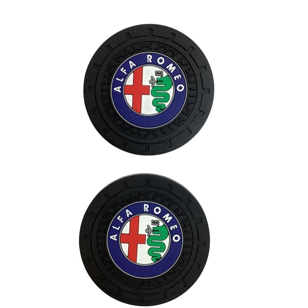 For BMW Colors Cup Coasters 2 Auto Prem Rubber Universal Brand New Sealed